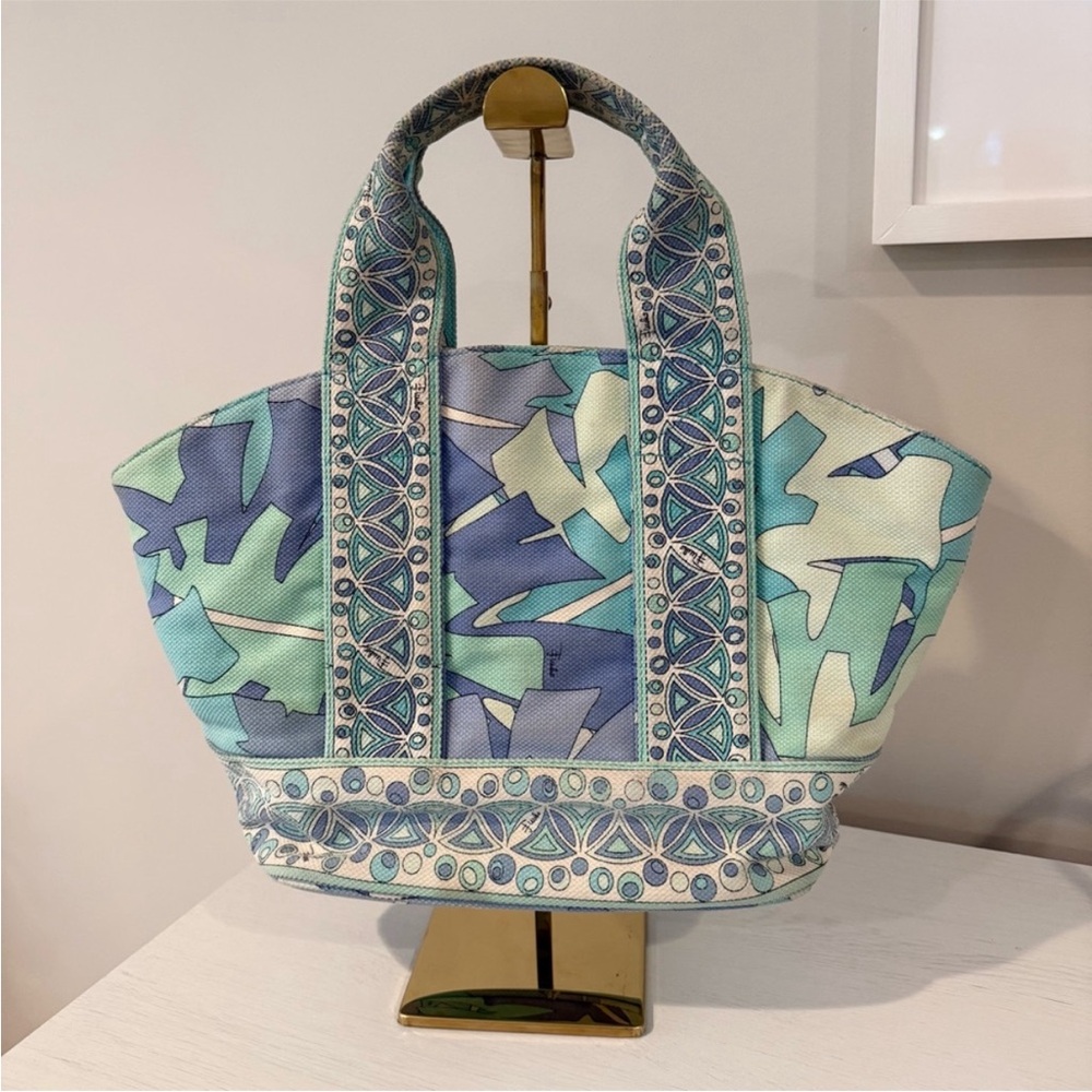 Pucci printed canvas tote bag